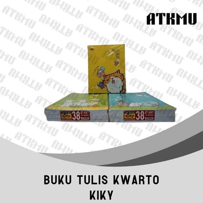 

Buku Tulis Kuarto 38 Lembar KIKY Isi 10 Buku Motif Karakter