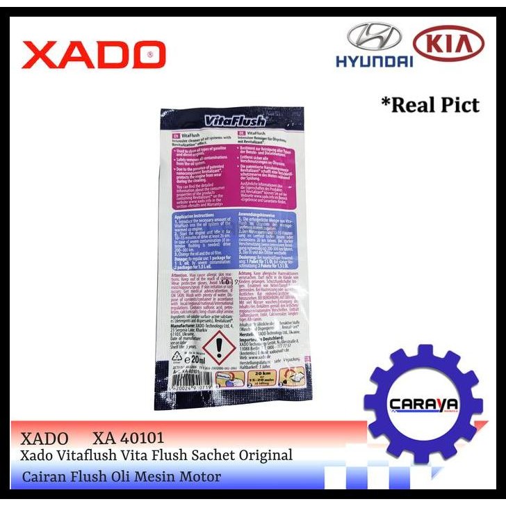 TERMURAH XADO VITAFLUSH VITA FLUSH SACHET ORIGINAL CAIRAN FLUSH OLI MESIN MOTOR 
