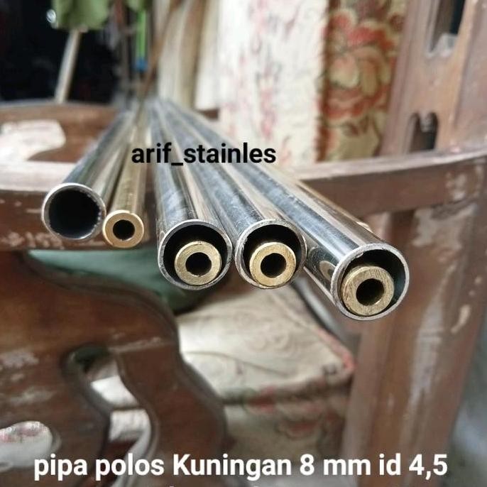 Promo / Terlaris pipa Kuningan 8mm id 4,5mm + stainless od 13mm id 11 x 80cm Terbaik
