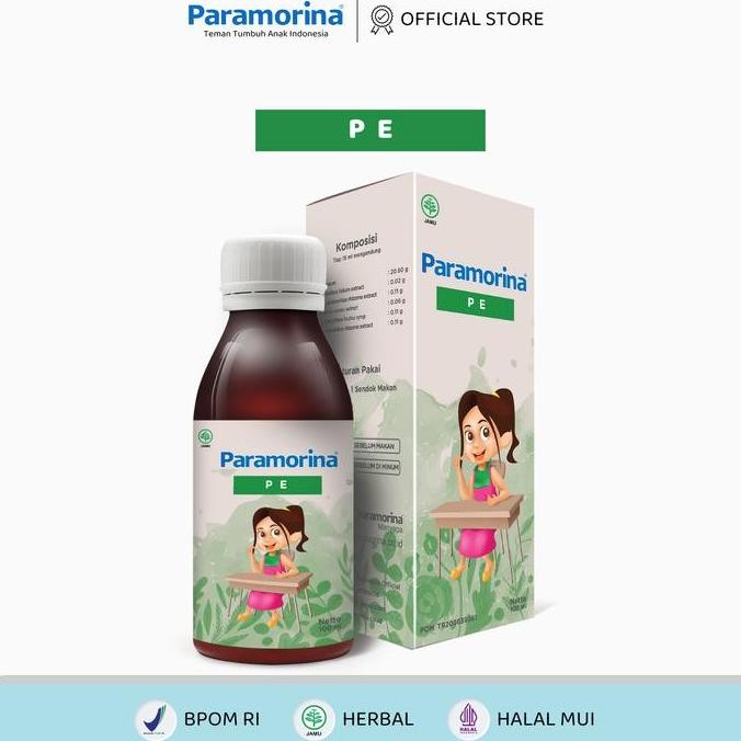 

TERMURAH PARAMORINA PE 100ML - VITAMIN ANAK HERBAL 1 TAHUN KE ATAS - TUMBUH KEMBANG & NAFSU MAKAN