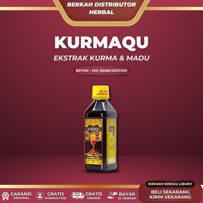 

TERMURAH KURMAQU ORIGINAL SARI KURMA & MADU 350GR TERLARIS BPOM & HALAL MUI