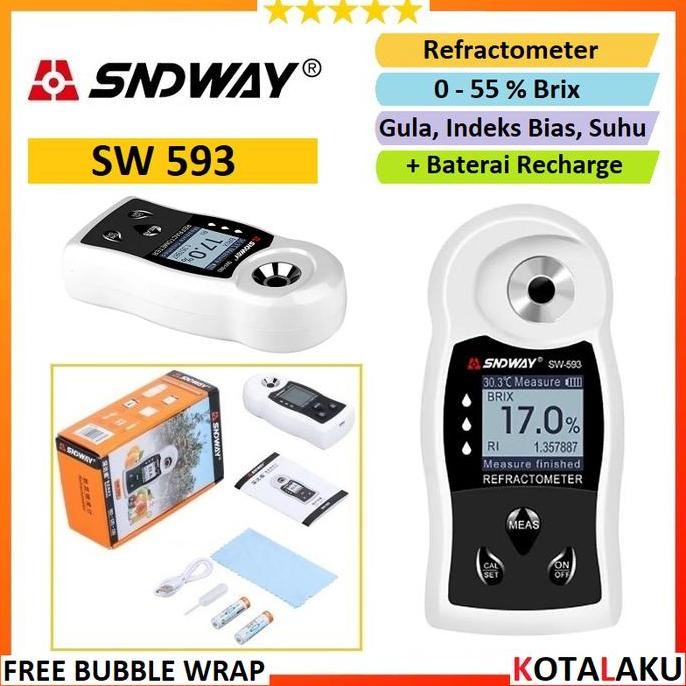 

TERMURAH REFRACTOMETER BRIX PENGUKUR KADAR GULA MADU SNDWAY SW 593 AI451 AKURAT