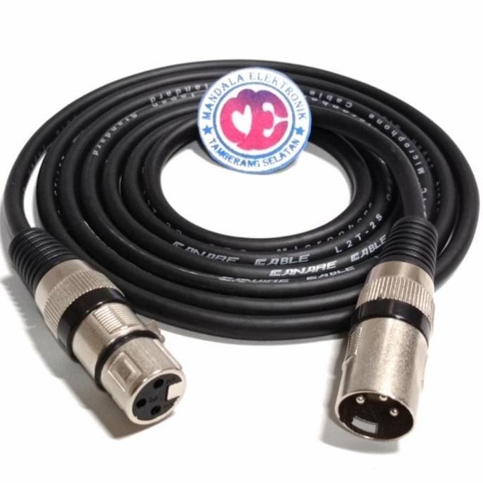 BARU KABEL MIC XLR MALE TO FEMALE 5 METER - CANARE JAPAN ORIGINAL AUDIO CABLE