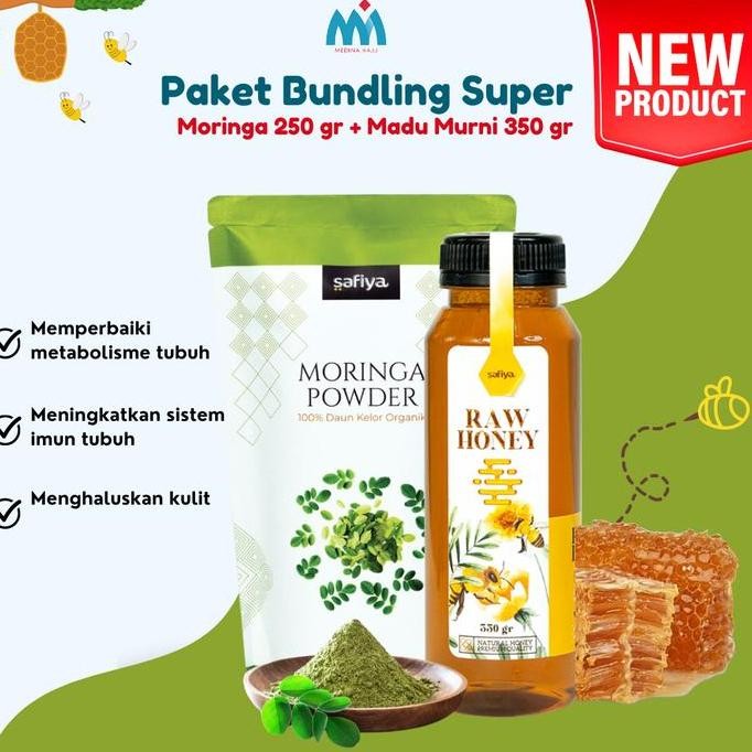 

TERMURAH PAKET IMUN MADU SAFIYA 250GR + MADU MURNI 350GR - BUBUK DAUN KELOR ORGANIK & MADU SEHAT
