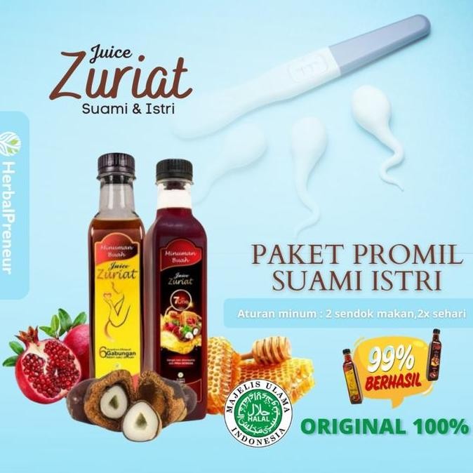 

TERMURAH MADU ZURIAT JUICE PROMIL - BUAH ZURIYAT UNTUK PROGRAM KEHAMILAN SUAMI ISTRI