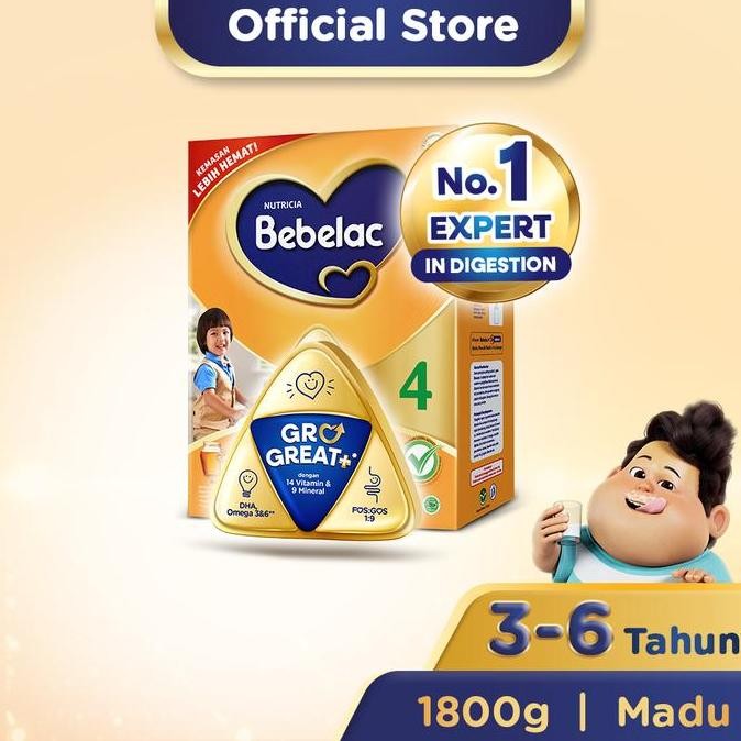 

TERMURAH BEBELAC 4 MADU 1800GR - SUSU BUBUK ANAK USIA 3-6 TAHUN