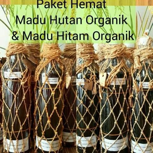 

TERMURAH PAKET HEMAT MADU HUTAN + MADU HITAM ORGANIK 2X500GR 100% NATURAL