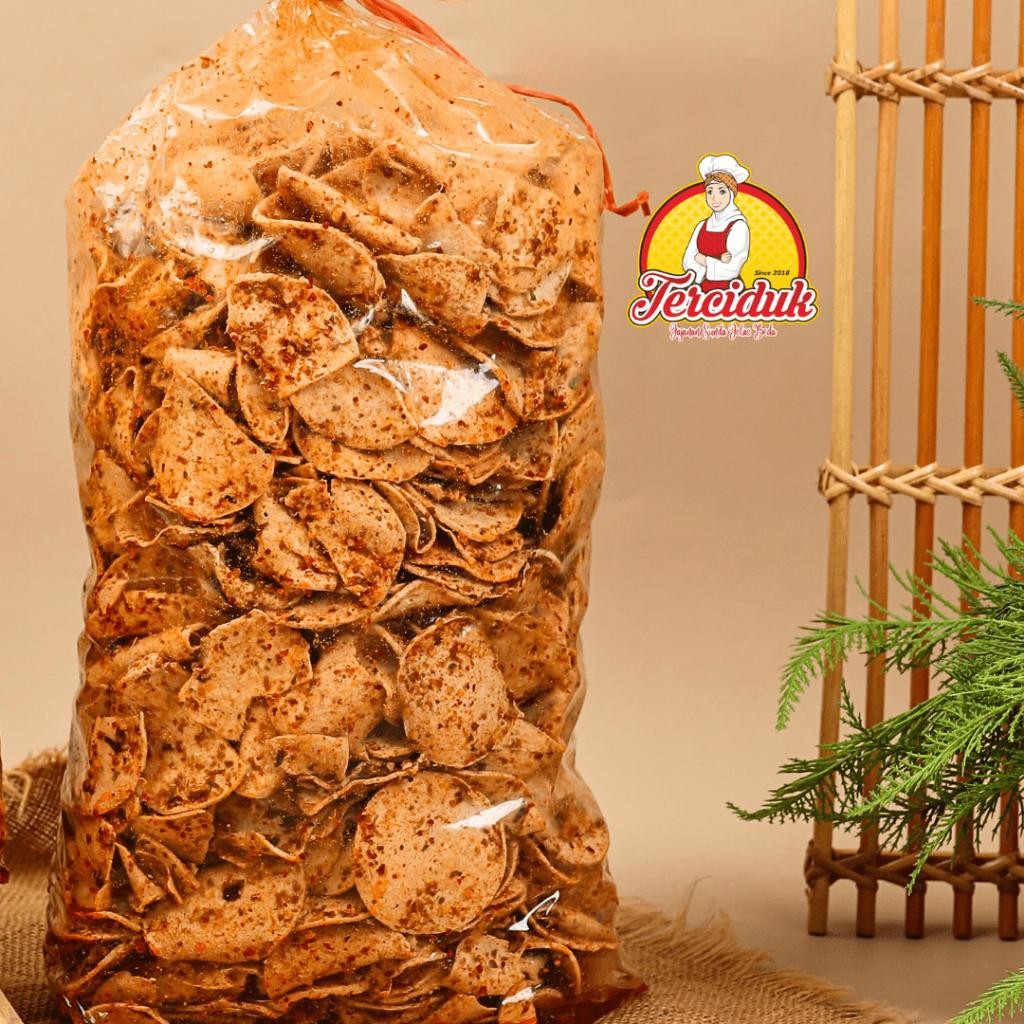 

TERCIDUK - KERIPIK BASRENG BULAT BUMBU BASAH PEDAS DAUN JERUK 1KG TERLARIS TERMURAH Ori!!