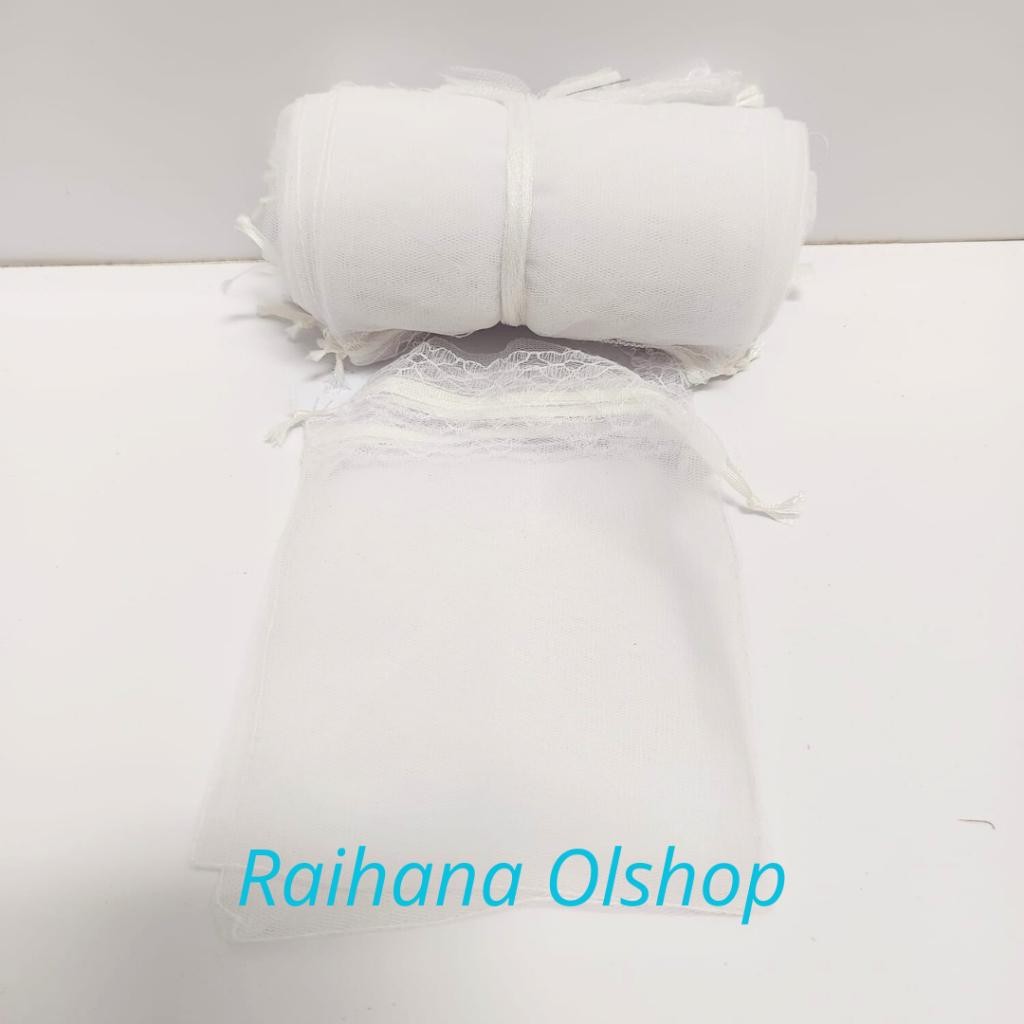 

Tile / Kantong Jaring Pembungkus Gelas Dan Sendok Set Souvenir Pernikahan Isi 50 Pcs