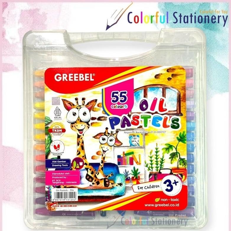 

Ez23 Crayon / Kerayon Greebel Oil Pastel 55 Warna Ez23