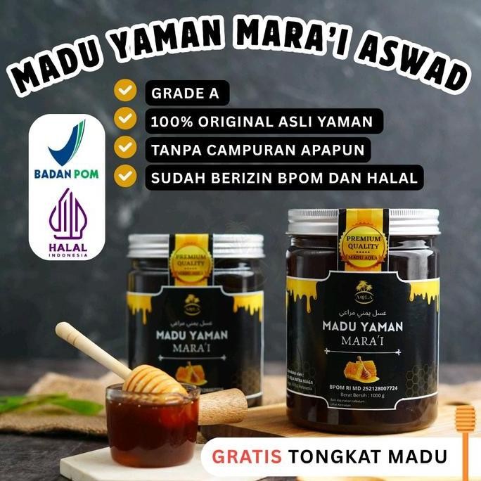 

TERMURAH MADU YAMAN MARA'I PREMIUM 1KG - MADU IMPORT YAMAN ASLI KUALITAS TERBAIK