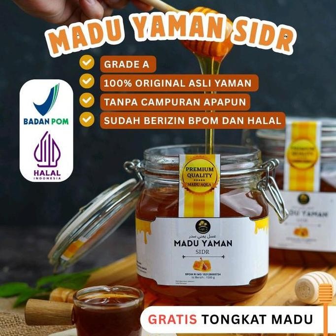 

TERMURAH MADU YAMAN SIDR PREMIUM ASLI KEMASAN 1KG IMPORT
