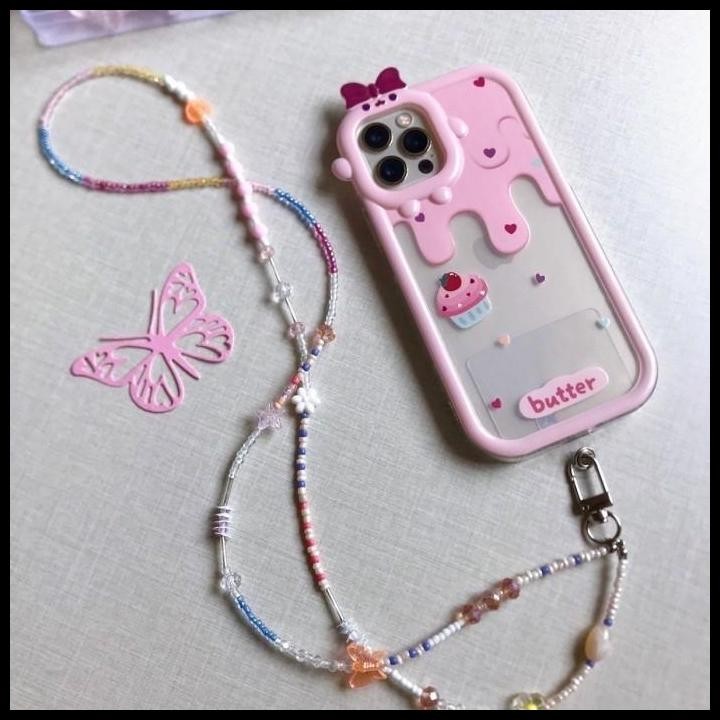 

Terlaris Lanyard Strap Kalung Name Tag ID Card Manik Beads Lanyard Pods Tali Best Seller
