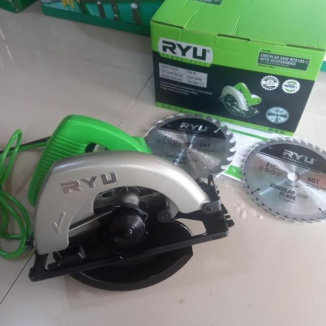 Ryu Mesin Sirkel Potong Kayu Circular Saw  Rcs185-1 Gergaji Listrik 7 Inchi Ryu