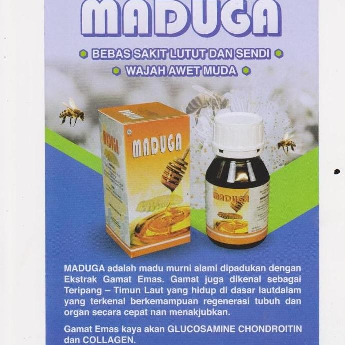 

TERMURAH MADUGA MADU MURNI EKSTRAK GAMAT EMAS - MADU HERBAL PREMIUM 350ML