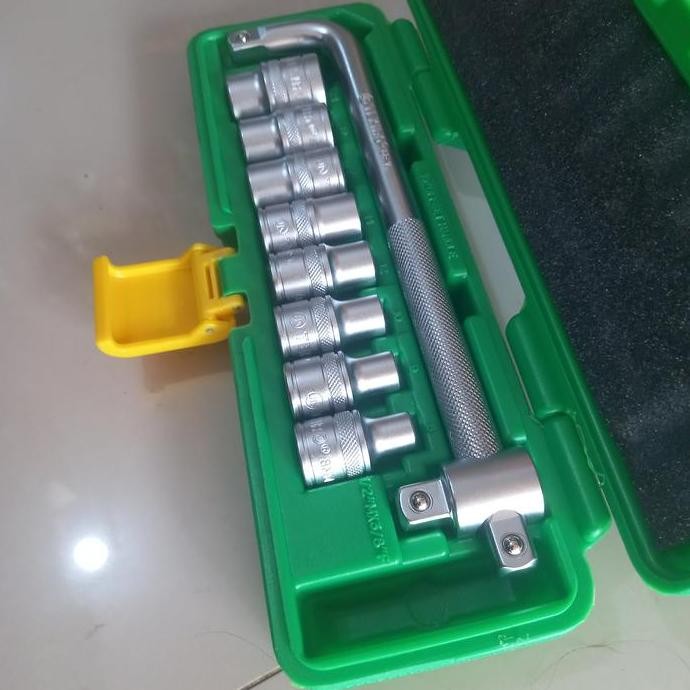 Tekiro Kunci Sock 10Pcs 8-24 Kunci Sok 1/2" Socket Set Tekiro 10 Pcs
