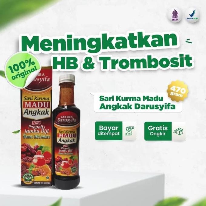 

TERMURAH DARUSYIFA SARI KURMA MADU ANGKAK PROPOLIS 470GR MENINGKATKAN TROMBOSIT & HB