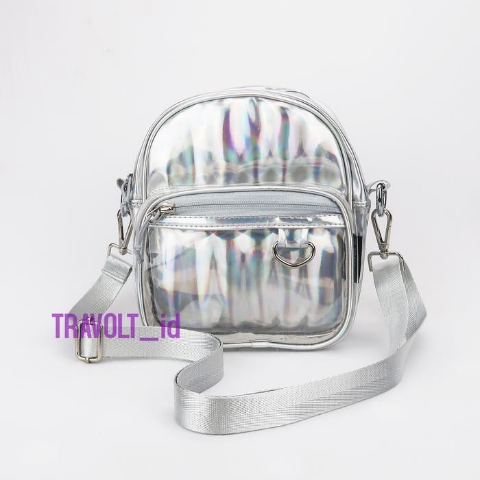Mini Sling Bag - Tas Selempang Hp Travolt - Ita Bag - Hologram - Pvc Transparan Tas Bahu Wanita Slin