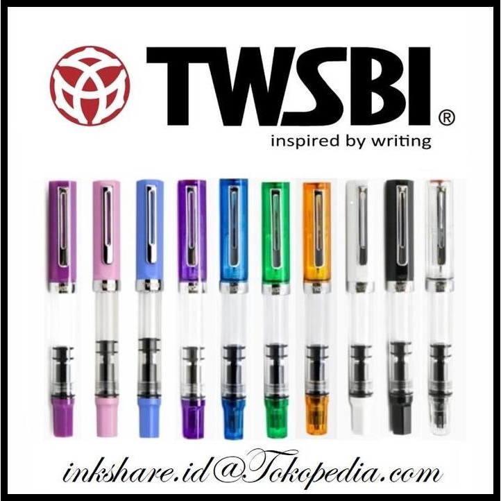 

Terlaris TWSBI Eco Fountain Pens - Clear, White, Black, LE Best Seller