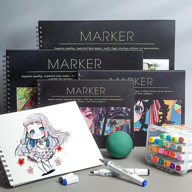 

TERBARU MARKER PAD 50 LEMBAR 130G SKETCHBOOK KERTAS ART NO TEMBUS PROFESIONAL
