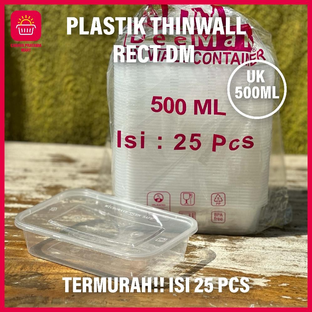 Paling Laris CXV-38 THINWALL RECTANGLE / Kotak makan plastik BOX MIKA THINWALL WADAH + TUTUP TERMURA