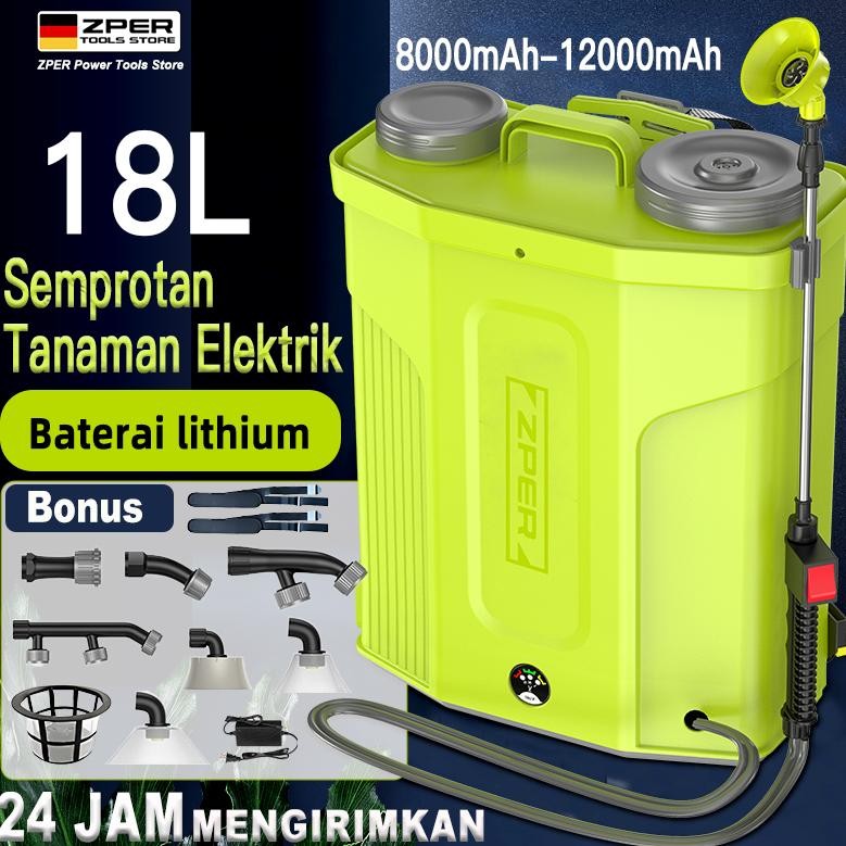 Terlaris ZpZper 18 L 8Ah / 12Ah Alat Semprot Tangki Sprayer Manual 18 Liter Alat Semprotan Hama Padi