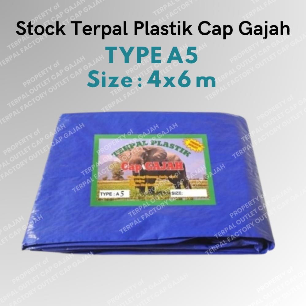 Terpal Plastik A5 Ukuran 4X6 Meter Merk Cap Gajah