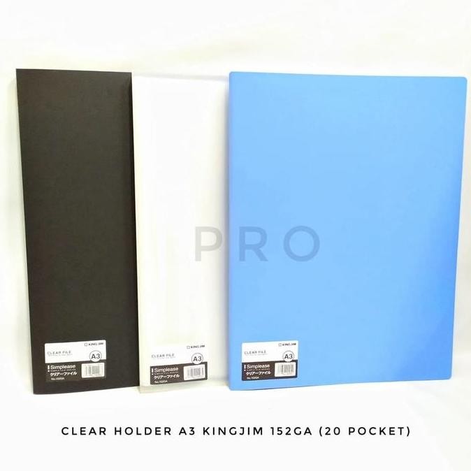 Sale Map Dokumen A3 Clear Holder KING JIM 20 Lembar Map Arsip Plastik Transparan