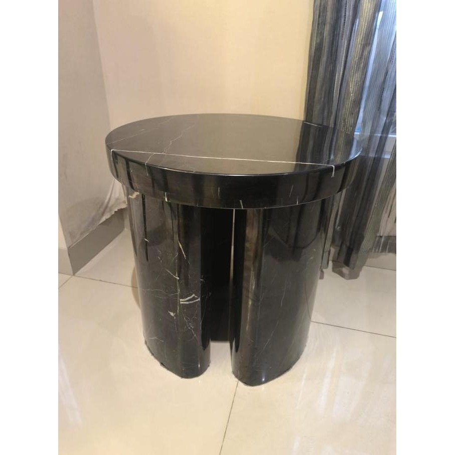 Marble Bedside Table Nero Marquina Meja Marmer Murah Bedside Table