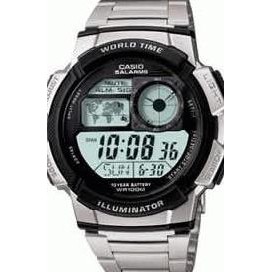 Ori - Jam Tangan Pria Digital Ae-1000Wd-1A - Strap Rantai Stainless Original Casio