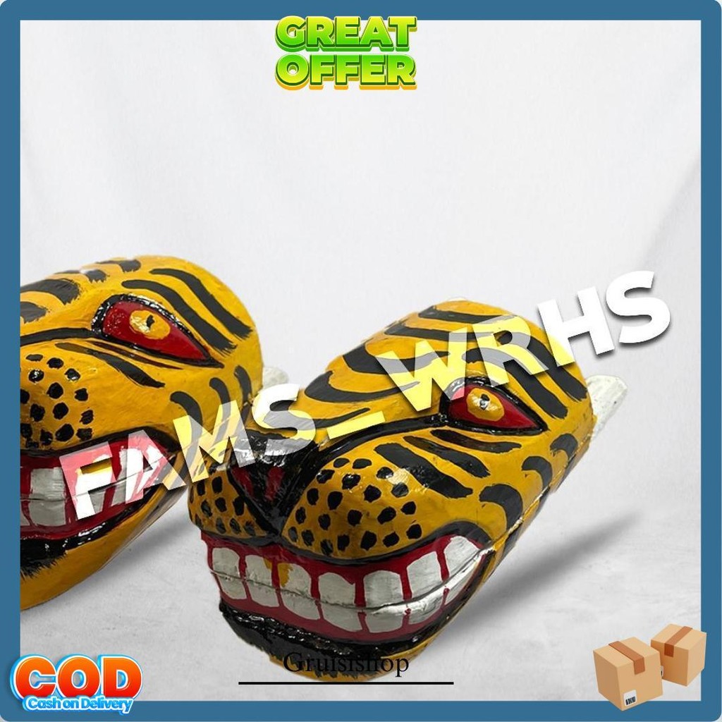 Barongan Kepruk Kucingan Kepala Barongan Jaranan Barongan Kayu  Bisa Cod