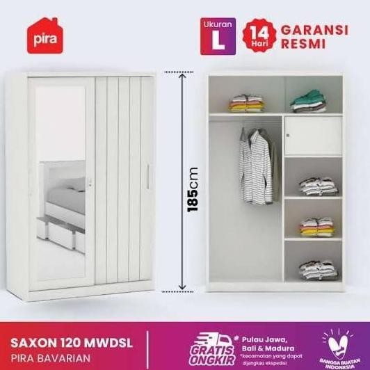 Lemari Pakaian Besi Sliding Pro Design 120 Terbaru