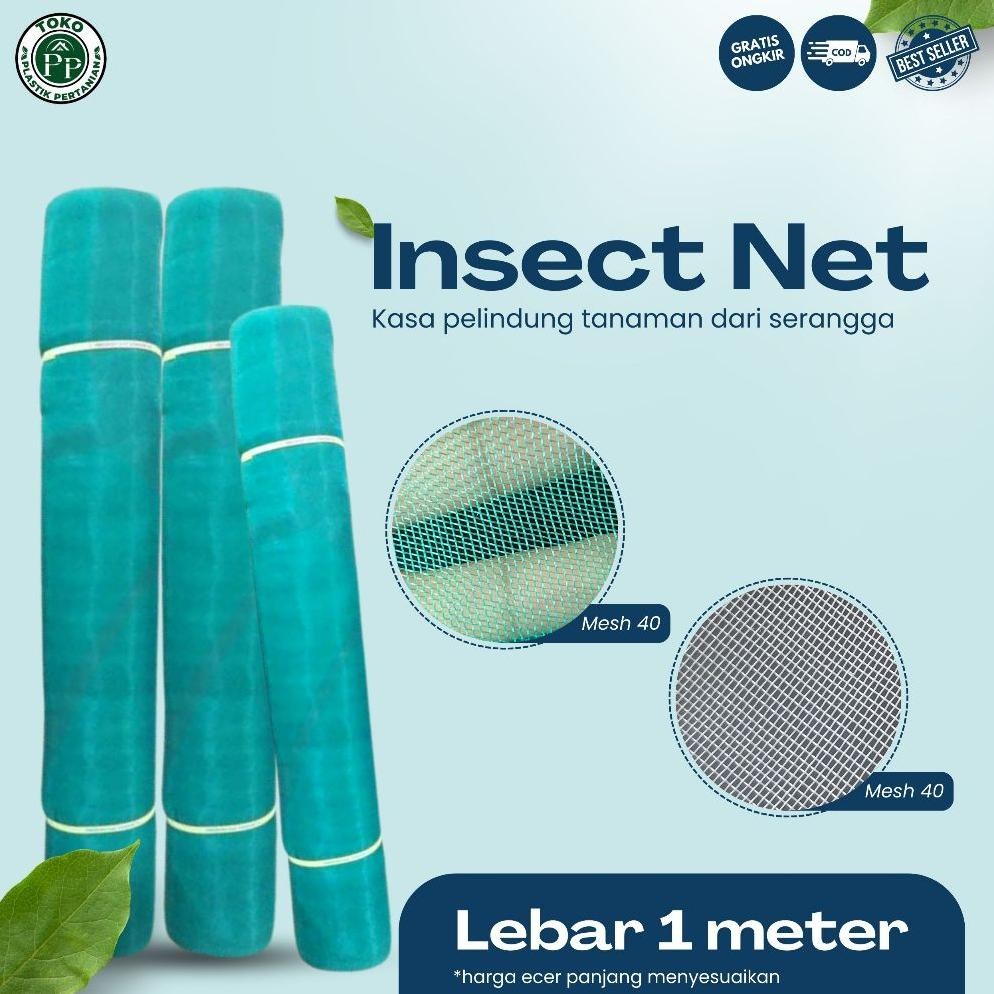 Insect Net Lebar 1 Meter - Jaring Penghalang Serangga Greenhouse - Jaring Kasa Insect Net Terbaik