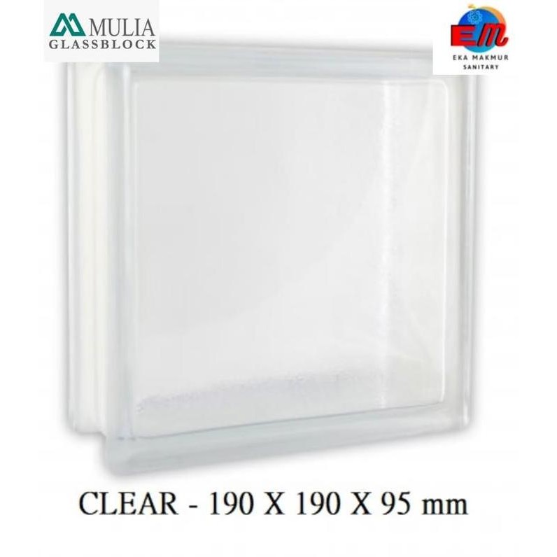 Sale Glass Block Mulia Magna Clear 9.5cm - Bata Kaca Transparan Original