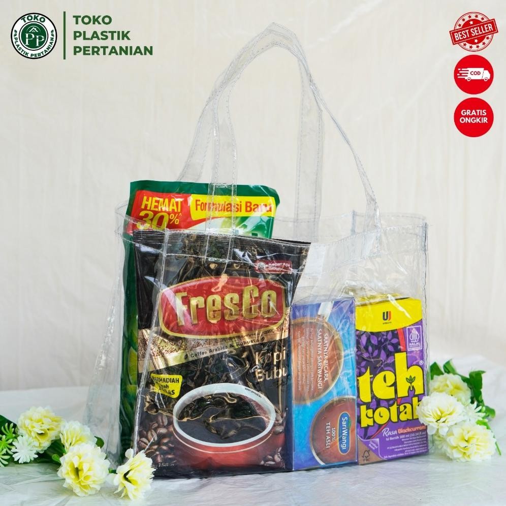 

Tas Mika Bening Transparan Souvenir Ulang Tahun Kue Lebaran Kado 1 Pcs (020) Cod
