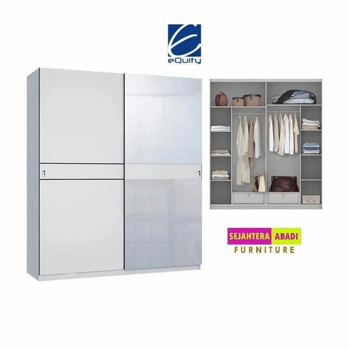 lemari pakaian lemari sliding lp sliding crown equity furniture murah