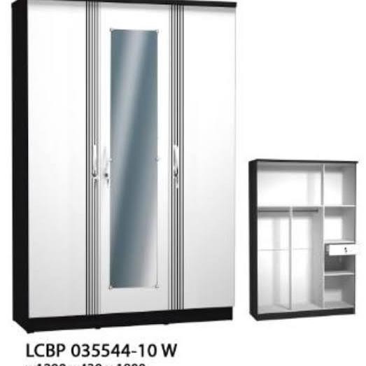 Lemari 3 pintu Olympic tipe Vhia putih