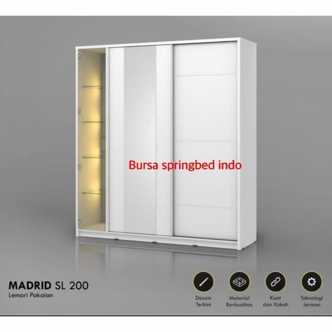 MADRID SL 200 lemari pakaian lemari baju sliding geser kaca hias
