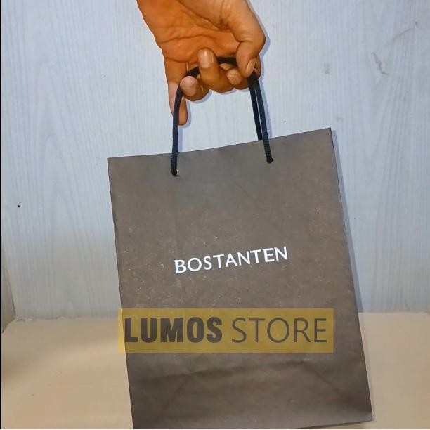 

AB Paper bag hitam bostanten tas kado storage bag hadiah ulang tahun