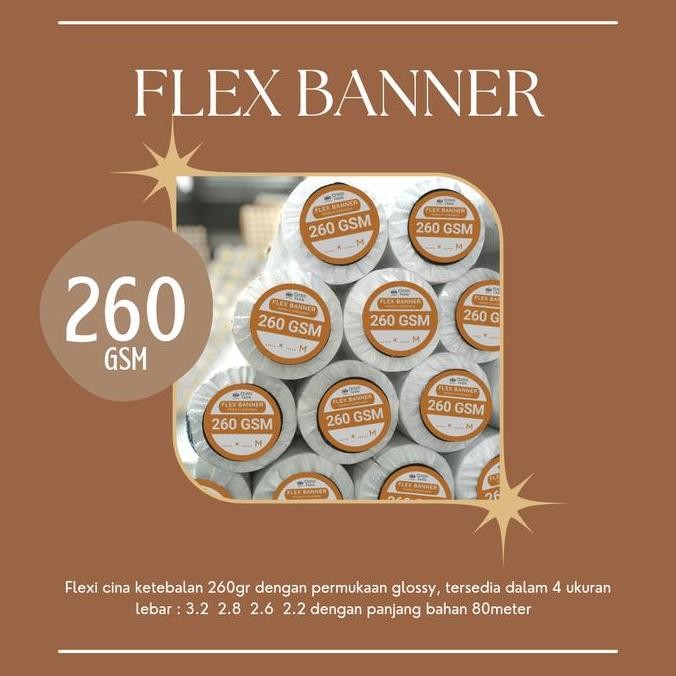 ready Flexi Frontlite Glossy 260gr 3.2x80m | Bahan Spanduk | Bahan Banner