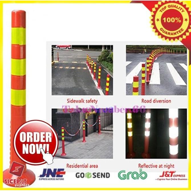ready TERLARIS TIANG PARKIR KERUCUT TANDA PARKIR TINGGI 70 CM PVC COD MURAH