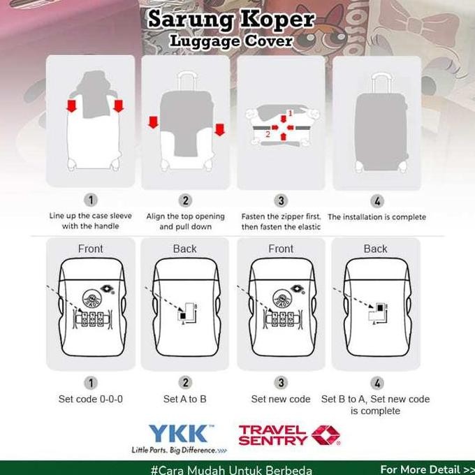 Jujutsu Kaisen : Gojo Satoru / Gojo-sensei Cat - Luggage Cover / Pelindung Koper / Sarung Koper