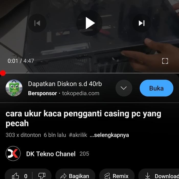 DS custom cover casing pc akrilik acrylic