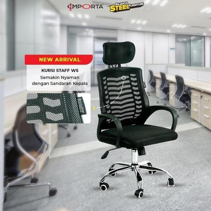 (Khusus Kargo) Kursi Kantor Jaring / Kursi Staff / Kursi Kerja - W5