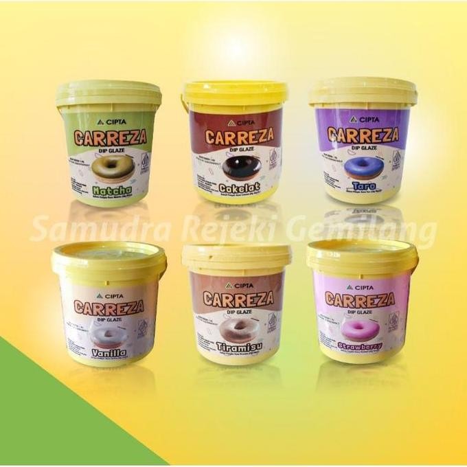 

LM Carreza Dip Glaze 1kg All Varian / Topping Donat RASA LENGKAP