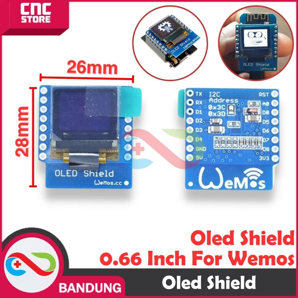 OLED SHIELD 0.66 INCH FOR WEMOS D1 MINI PRO ESP8266 OLED WEMOS D1 MINI NODEMCU DiM