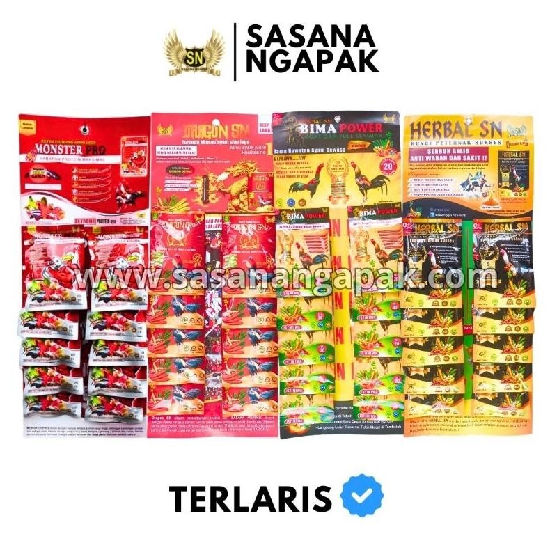 NEWW Jamu Ayam Laga Monster Pro Bima Power Dragon SN dan Herbal SN Original