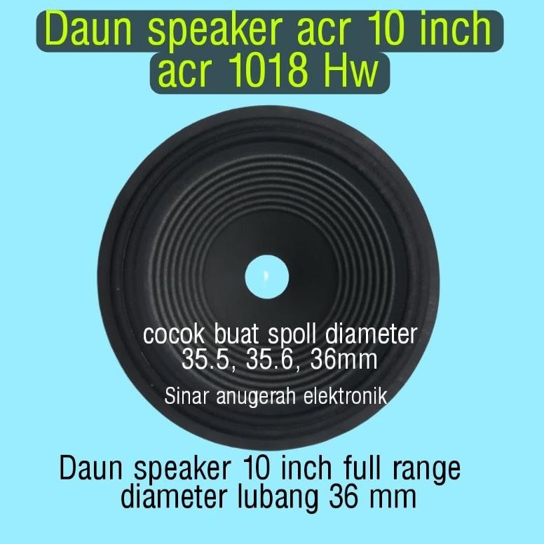 daun speaker 10 inch full range acr 1018 lubang 36mm import DiM