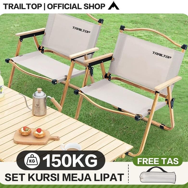 [READY] TrailTop Meja Kursi Lipat Outdoor 1 Set Kursi Kermit Meja Lipat Outdoor Kursi Camping