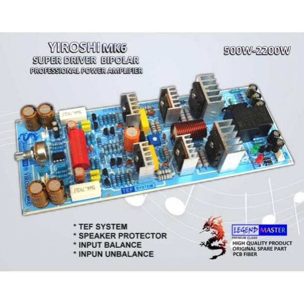 SUPER DRIVER BIPOLAR PROFESSIONAL POWER AMPLIFIER SUBWOOFER YIROSHI MK-6 MK6 LEGEND MASTER PLATINUM 